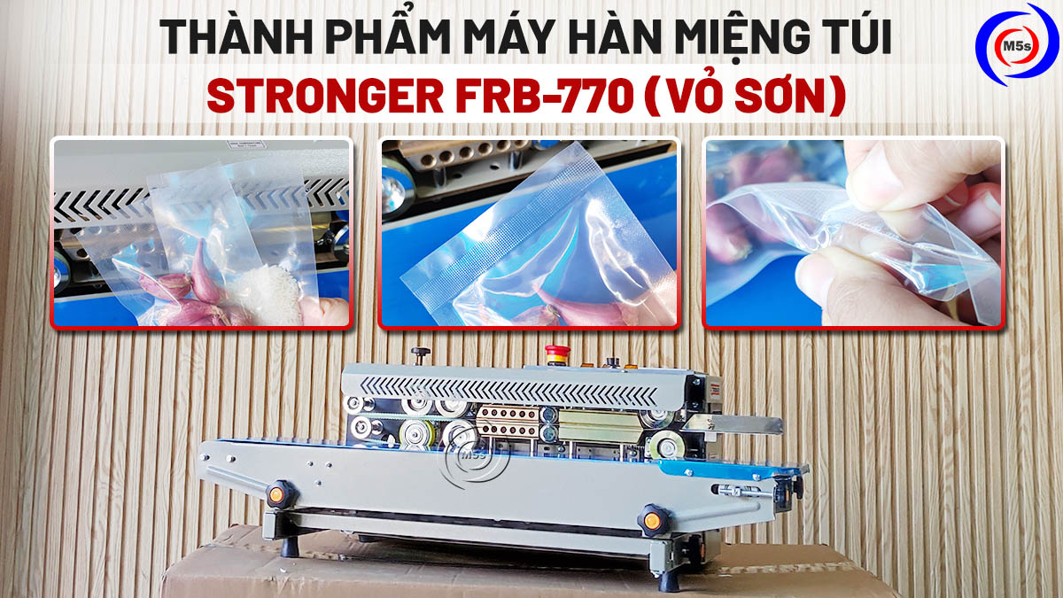 Thành phẩm của máy hàn miệng túi tự động FRB-770 vỏ sơn Thành phẩm của máy hàn miệng túi tự động FRB-770 vỏ sơn
