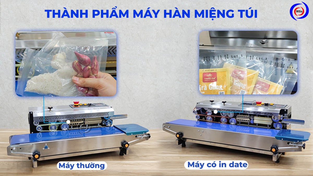 máy hàn miệng túi liên tục loại thường và máy hàn túi có in date máy hàn miệng túi liên tục loại thường và máy hàn túi có in date