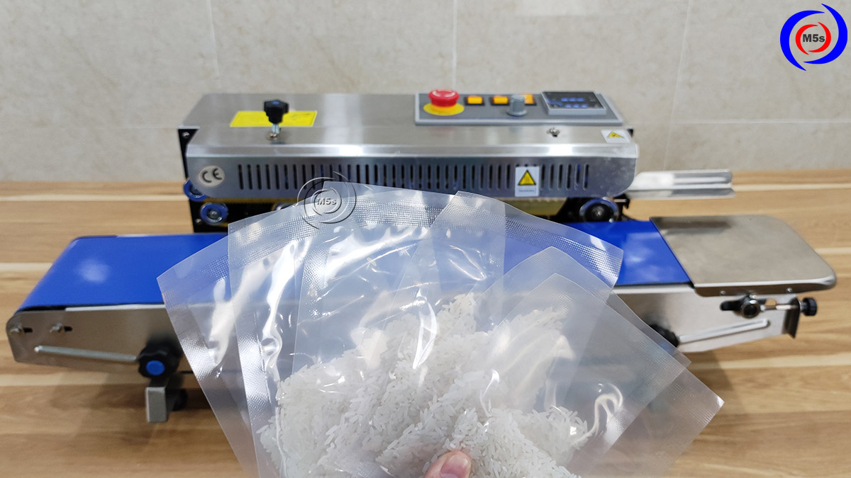 máy ép miệng túi băng tải máy ép miệng túi băng tải