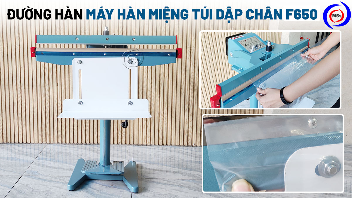 Máy hàn miệng túi dập chân F-650 Máy hàn miệng túi dập chân F-650