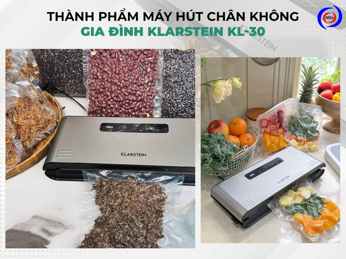 Thành phẩm của máy hút chân không Klarstein KL-30 Thành phẩm của máy hút chân không Klarstein KL-30