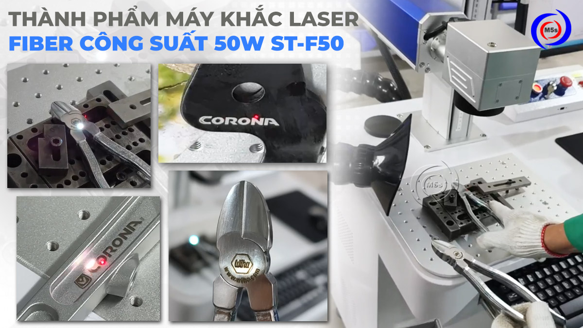 Thành phẩm máy khắc laser Fiber kim loại ST-F50 Thành phẩm máy khắc laser Fiber kim loại ST-F50