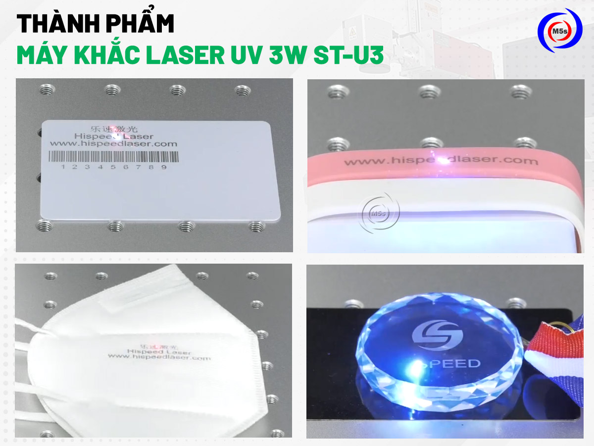 thành phẩm của máy khắc laser UV ST-U3 thành phẩm của máy khắc laser UV ST-U3