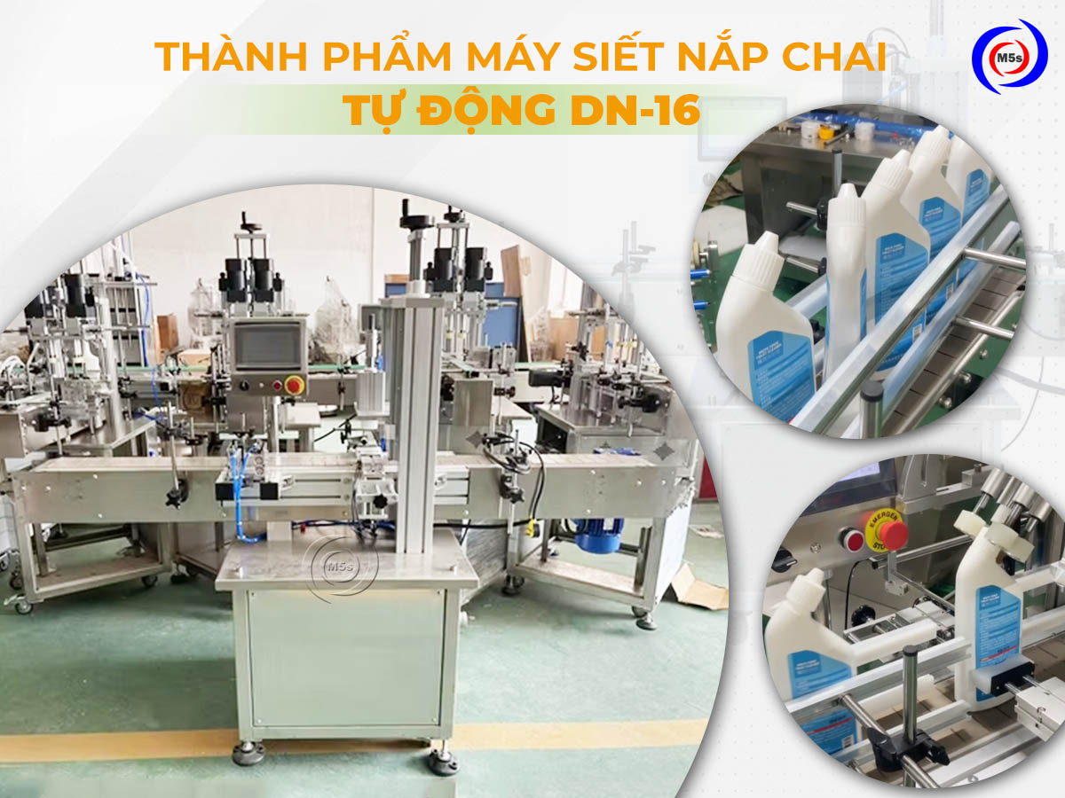 thành phẩm máy siết nắp chai