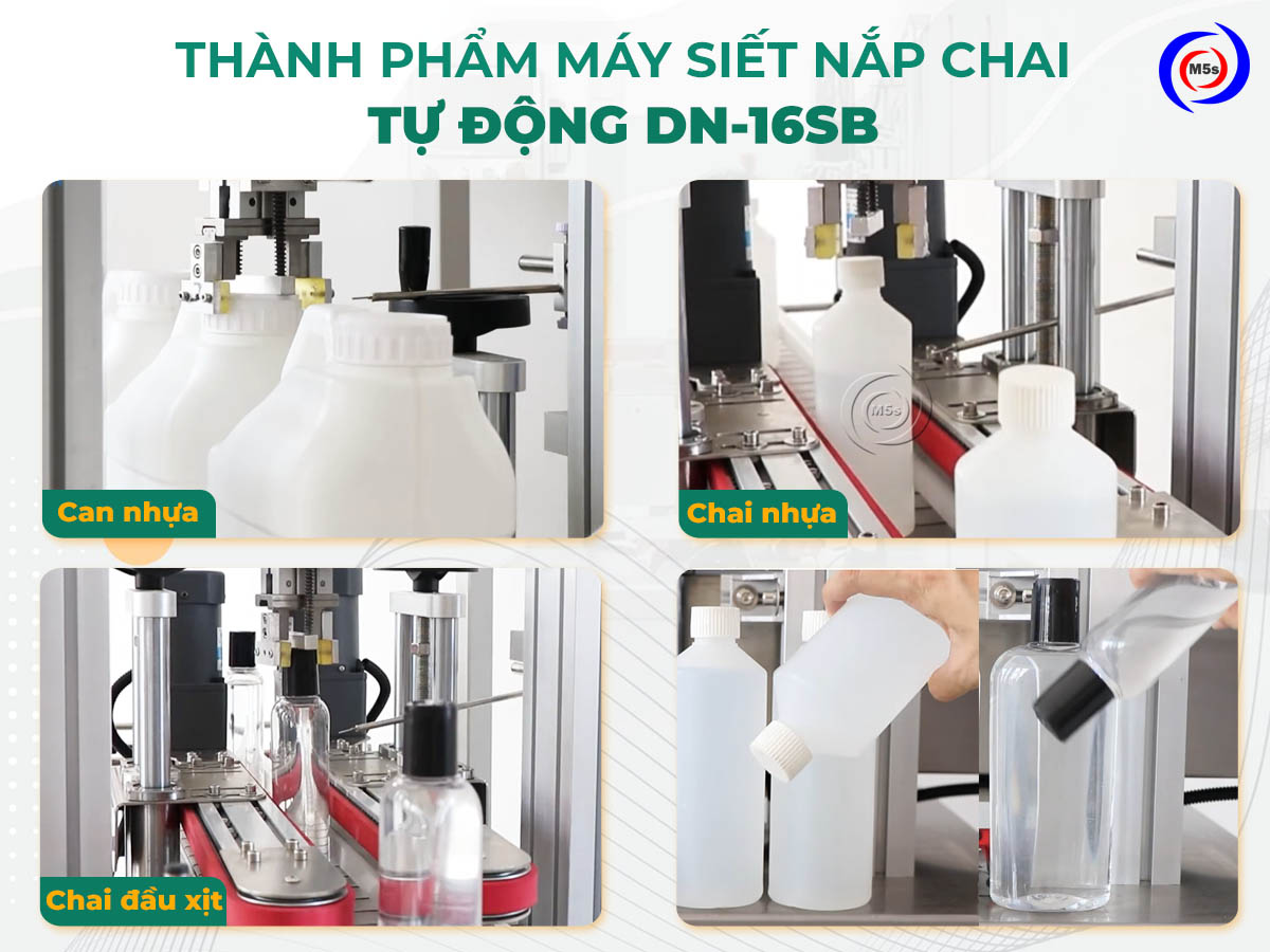 thành phẩm máy siết nắp chai tự động DN-16SB