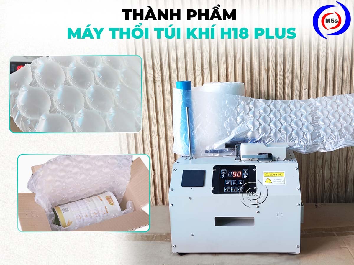 Thành phẩm của máy thổi túi khí H18 Plus Thành phẩm của máy thổi túi khí H18 Plus