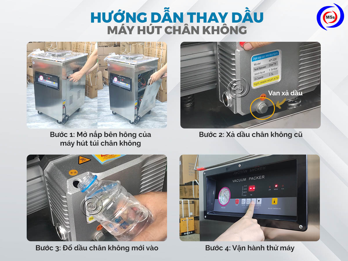 Hướng dẫn thay thay dầu cho máy hút chân không Hướng dẫn thay thay dầu cho máy hút chân không