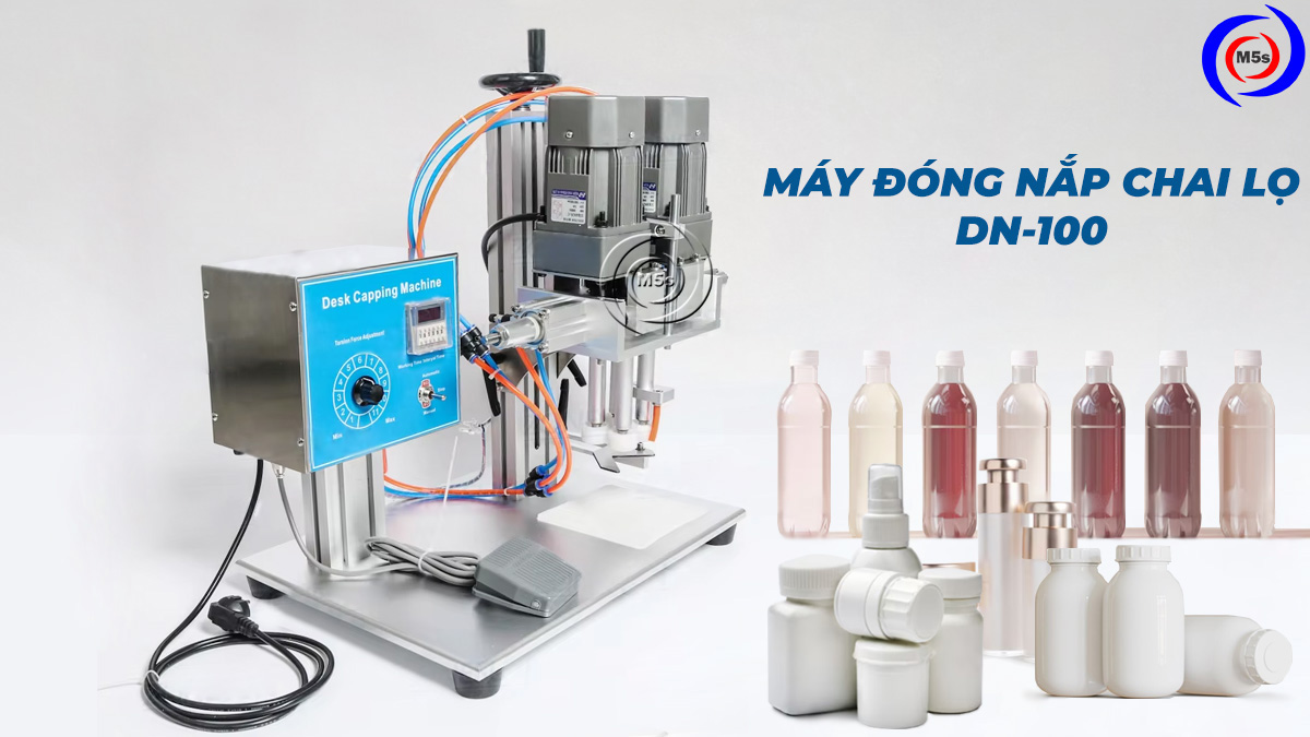 thực tế máy đóng nắp chai DN-100 thực tế máy đóng nắp chai DN-100