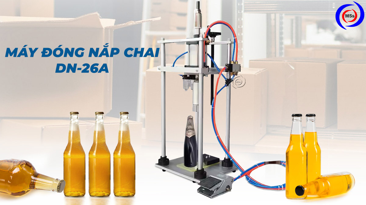 thực tế máy đóng nắp chai DN-26A thực tế máy đóng nắp chai DN-26A
