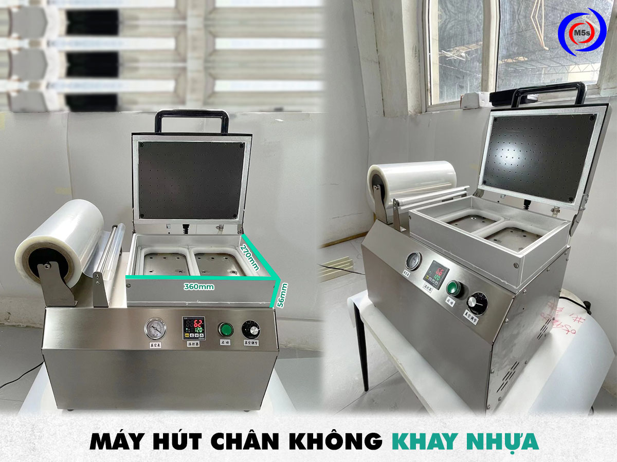 Máy hút chân không thực phẩm 2 khay Máy hút chân không thực phẩm 2 khay