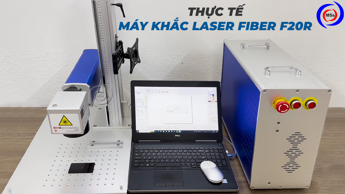 hình thực tế máy khắc laser để bàn fiber F20R hình thực tế máy khắc laser để bàn fiber F20R