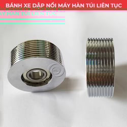 Bánh xe dập nổi vân sọc máy hàn miệng túi liên tục