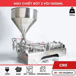 Máy chiết rót 2 vòi CR5 1000ml (bán tự động)
