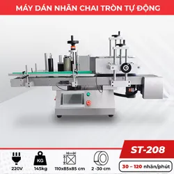 Máy dán nhãn chai tròn tự động mini ST-208