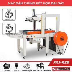 Máy dán thùng carton kết hợp đóng đai tự động