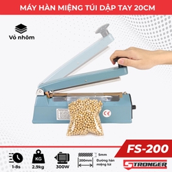 Máy dán miệng túi cầm tay mini STRONGER FS-200 [Vỏ nhôm đúc]