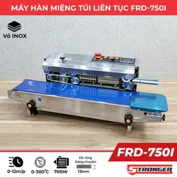 Máy ép miệng túi liên tục Stronger FRD-750I vỏ inox