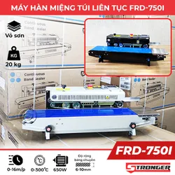 Máy hàn miệng túi liên tục STRONGER FRD-750-VS vỏ sơn tĩnh điện