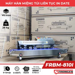 Máy hàn miệng túi liên tục có in date STRONGER FRBM-810I
