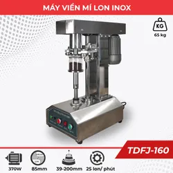 Máy viền mí lon bán tự động TDFJ-160 Inox