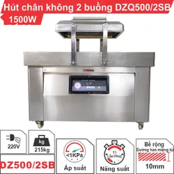 Máy hút chân không công nghiệp 2 buồng DZQ500/2SB