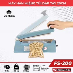 Máy hàn miệng túi dập tay mini STRONGER FS-200 [Vỏ nhôm đúc]