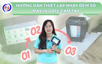 Hướng dẫn thiết lập nhảy đệm số máy in date cầm tay
