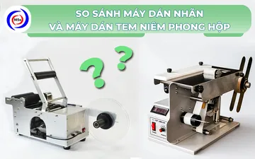 So sánh máy dán nhãn và máy dán tem niêm phong hộp