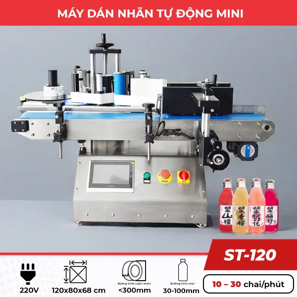 Máy dán tem nhãn tự động mini ST-120 chính hãng