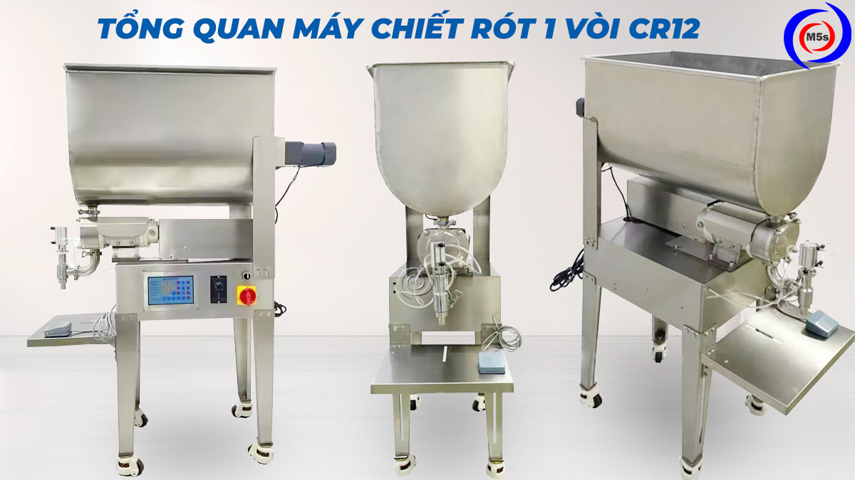 máy chiết rót 1 vòi bơm thùy động cơ Servo CR12 máy chiết rót 1 vòi bơm thùy động cơ Servo CR12