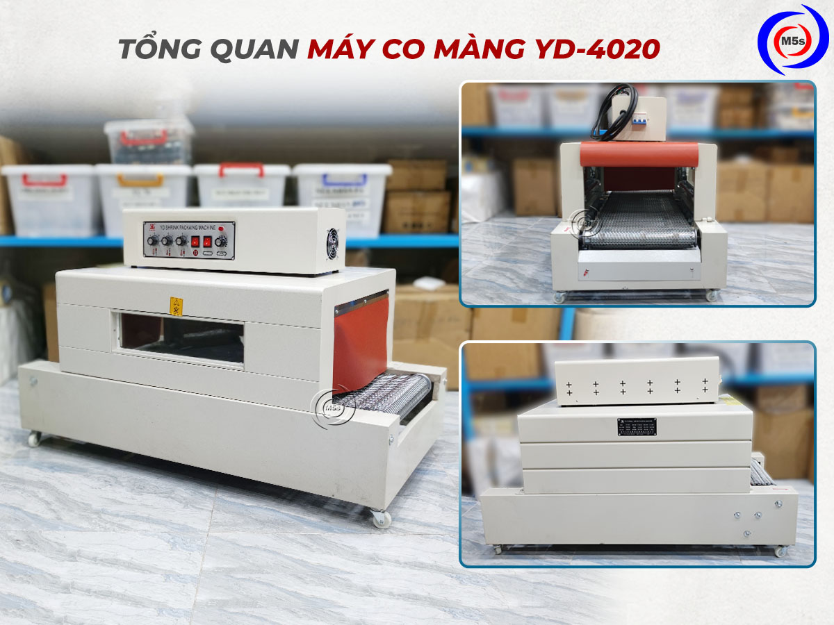 Máy co màng nhiệt băng tải dạng lưới YD-4020 Máy co màng nhiệt băng tải dạng lưới YD-4020
