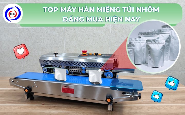 Máy hàn miệng túi nhôm Máy hàn miệng túi nhôm