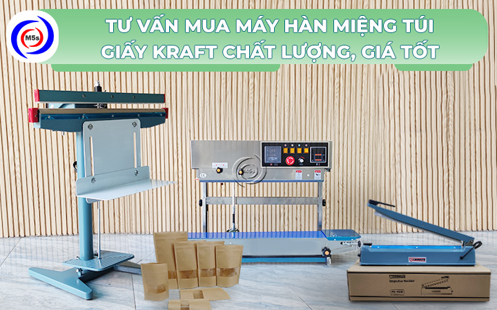 Máy hàn miệng túi giấy kraf Máy hàn miệng túi giấy kraf