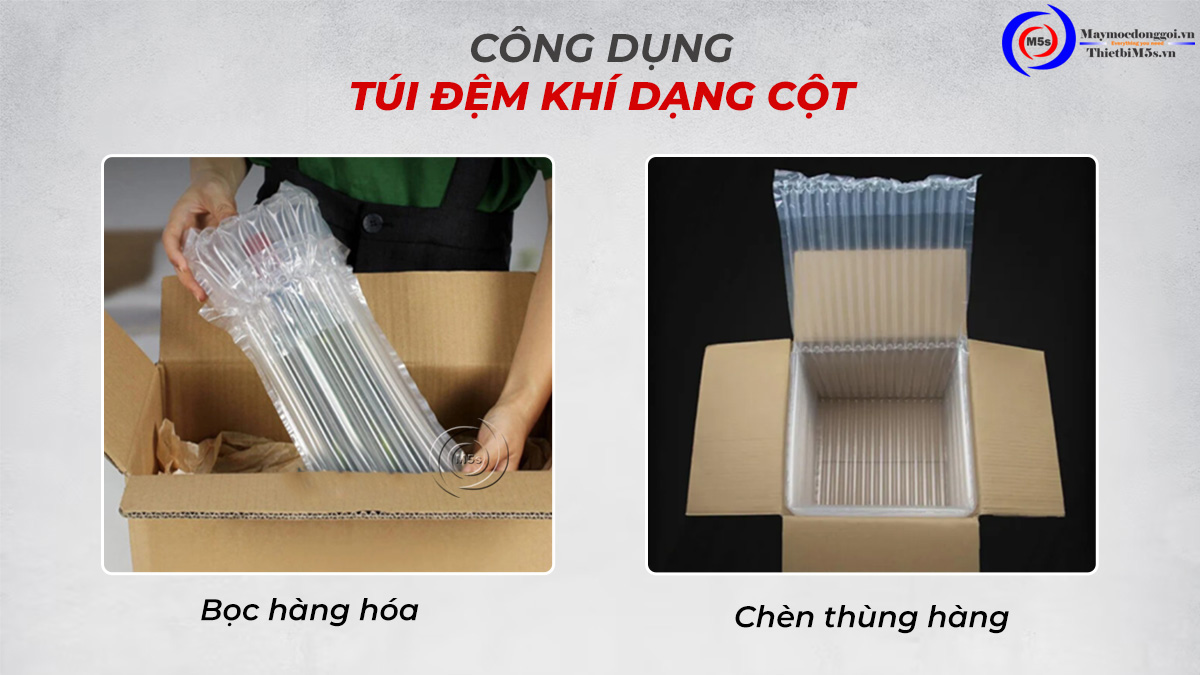 Túi cột khí bọc hàng, chèn hàng Túi cột khí bọc hàng, chèn hàng