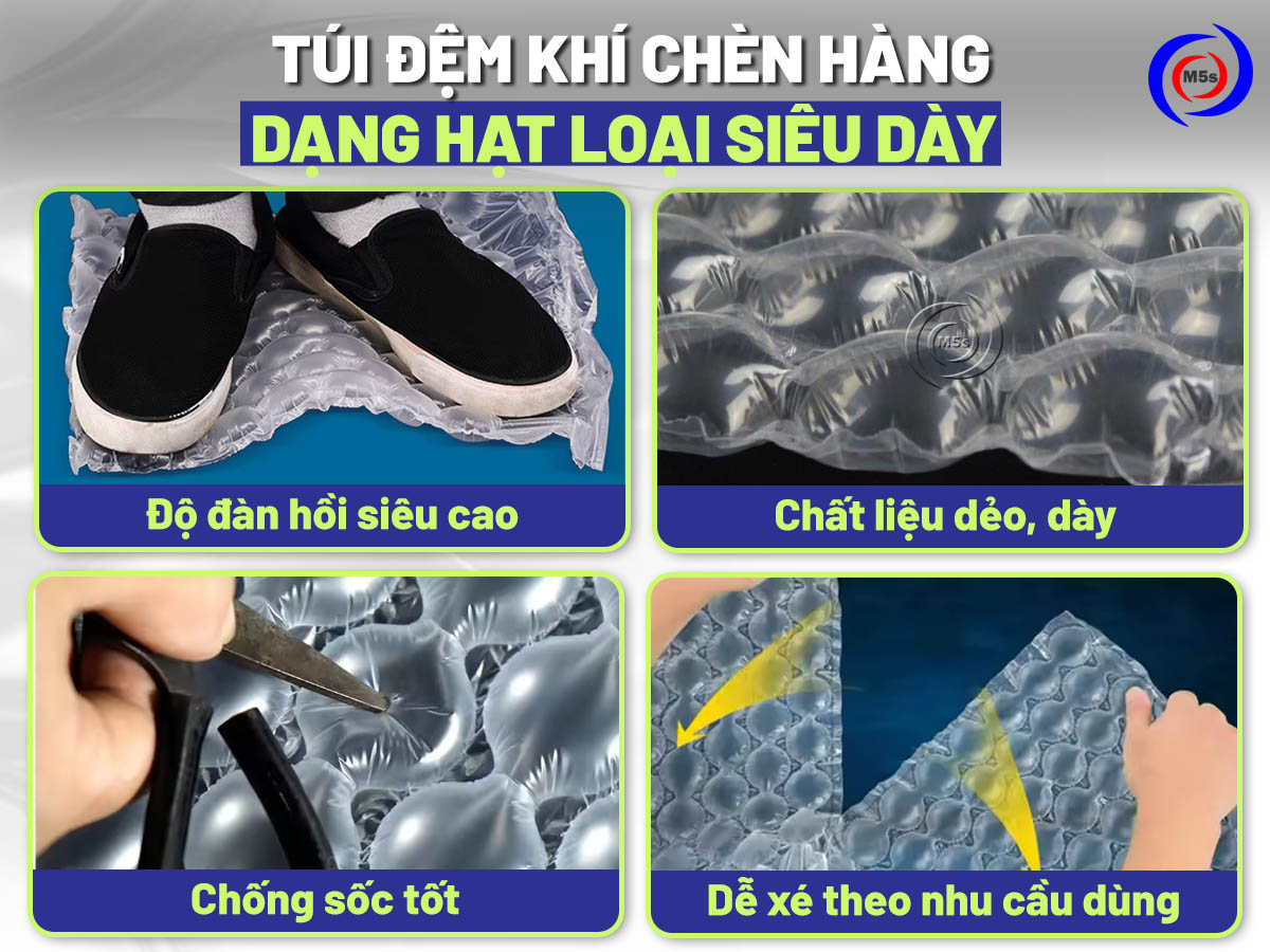 túi đệm khí chèn hàng dạng hạt loại siêu dày túi đệm khí chèn hàng dạng hạt loại siêu dày