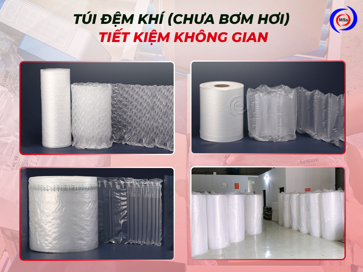Sử dụng túi đệm khí giúp tiết kiệm không gian Sử dụng túi đệm khí giúp tiết kiệm không gian