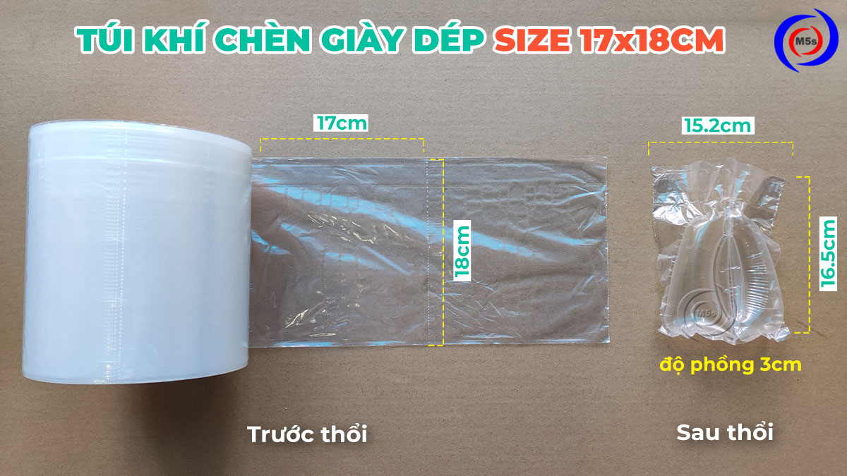 túi khí giữ form giày dép size 17cmx18cm túi khí giữ form giày dép size 17cmx18cm