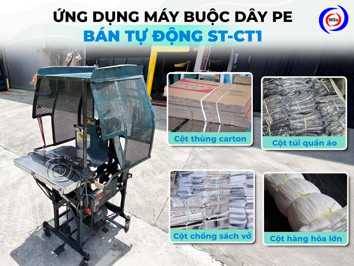 Ứng dụng máy bó thùng carton bán tự động ST-CT1 Ứng dụng máy bó thùng carton bán tự động ST-CT1