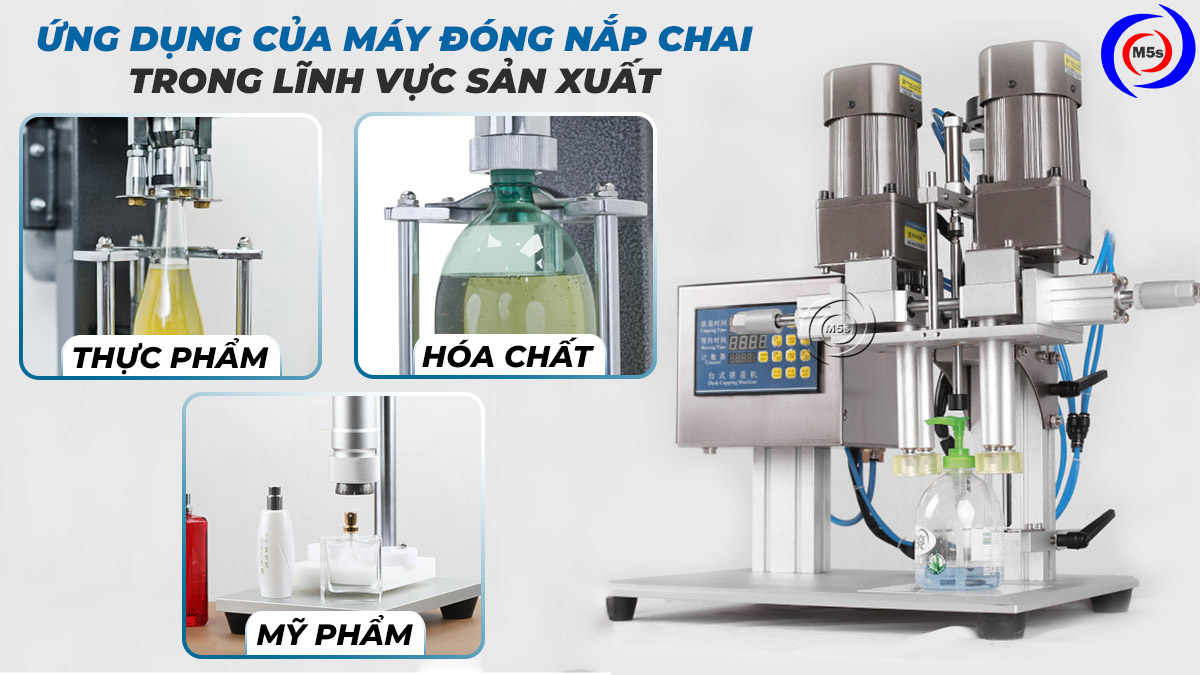 ứng dụng của máy đóng nắp chai ứng dụng của máy đóng nắp chai