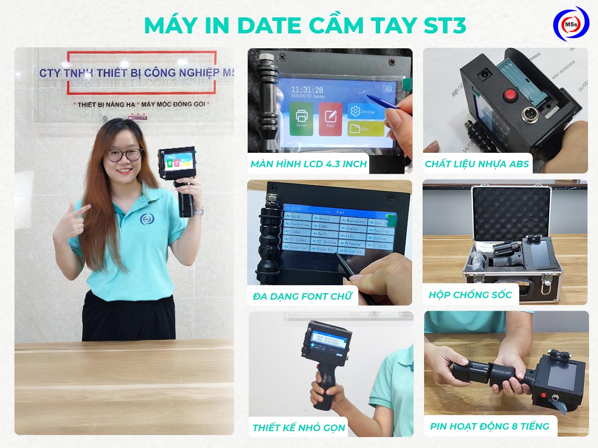 Máy in date cầm tay ST3 tại công ty Thiết bị M5s Máy in date cầm tay ST3 tại công ty Thiết bị M5s