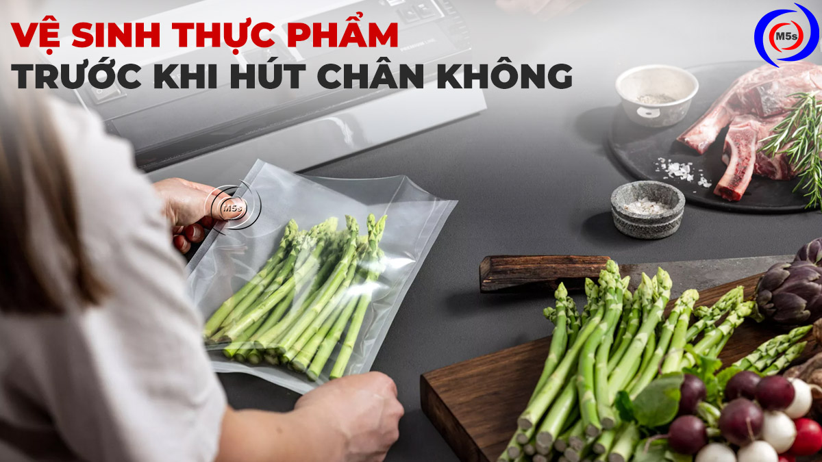 vệ sinh thực phẩm trước khi hút chân không vệ sinh thực phẩm trước khi hút chân không