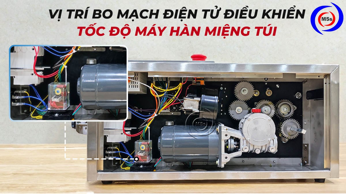 vị trí bo mạch điện tử điều khiển tốc độ của máy hàn túi vị trí bo mạch điện tử điều khiển tốc độ của máy hàn túi
