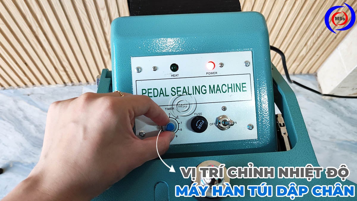 vị trí chỉnh nhiệt độ của máy hàn túi dập chân vị trí chỉnh nhiệt độ của máy hàn túi dập chân