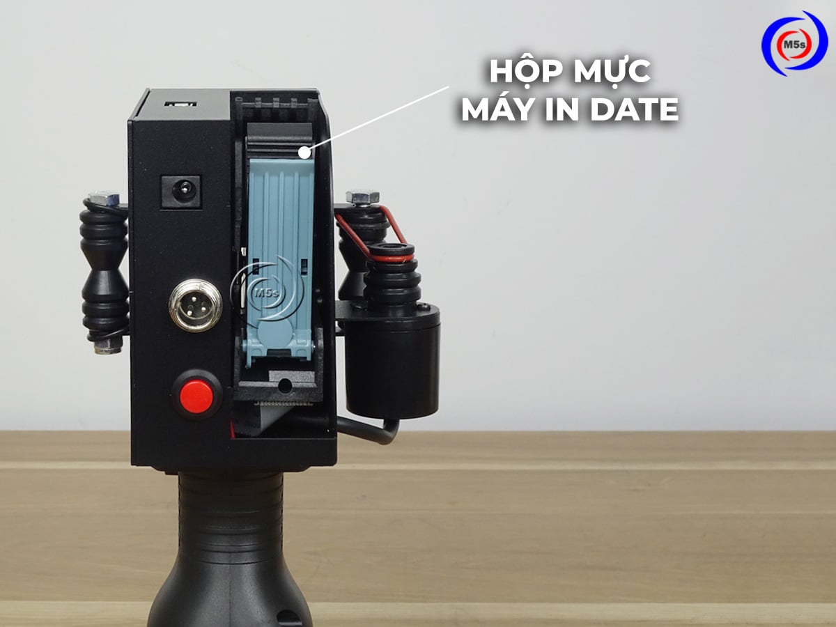 Vị trí hộp mực trên máy in date cầm tay Vị trí hộp mực trên máy in date cầm tay