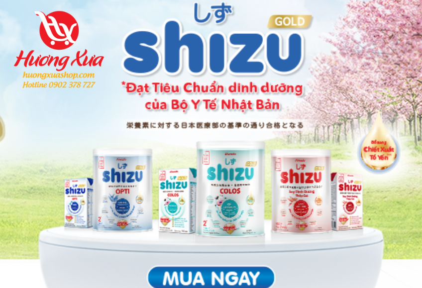 CTKM Sữa Shizu “ Đạt Tiêu chuẩn dinh dưỡng của Bộ Y Tế Nhật Bản ”