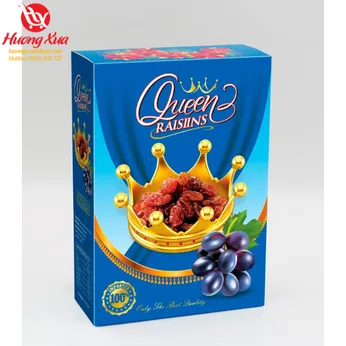 Nho khô đen Queen Raisins hộp 100g (4)