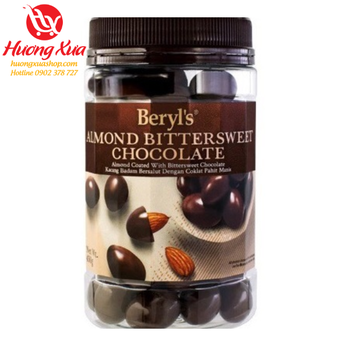 Chocolate Beryl's Chocola Lon Nhựa Hạnh Nhân Đen 450g