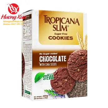 BÁNH ĂN KIÊNG COOKIES TROPICANA SLIM SOCOLA VỚI HẠT CHIA