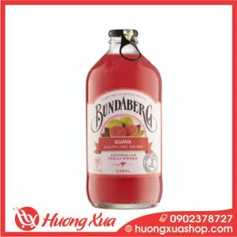 Nước trái cây có ga Bundaberg Guava 0% Úc – 12 chai 375ml