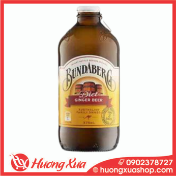 Nước trái cây Bundaberg Diet Ginger 1% Úc -12 chai 375ml